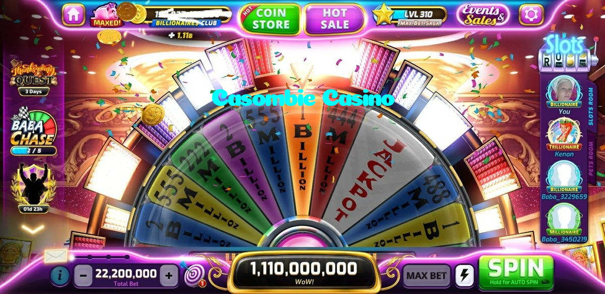 Casombie Casino casino presented on mobile device in Pakistan with slots and live games